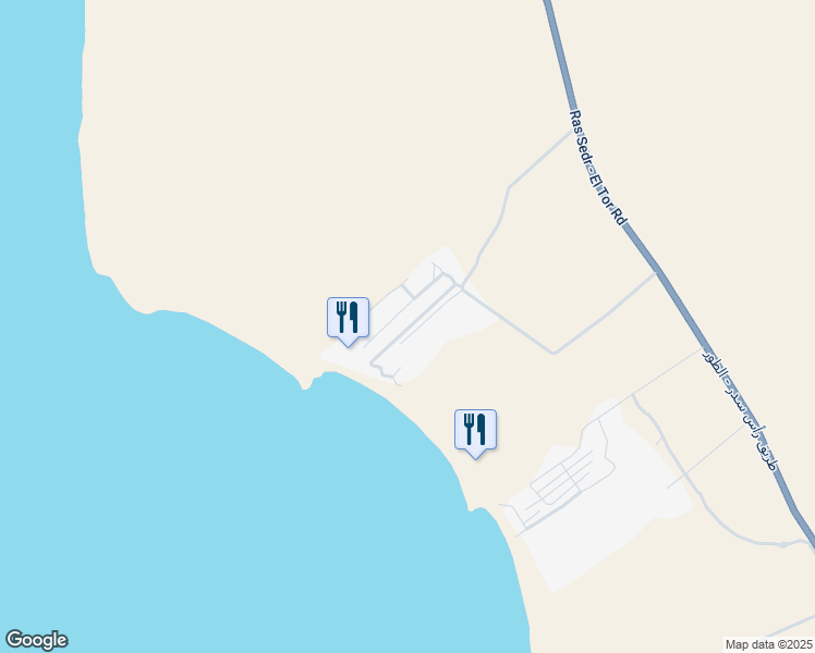 map of restaurants, bars, coffee shops, grocery stores, and more near أبو رديس، in Abu Zenima