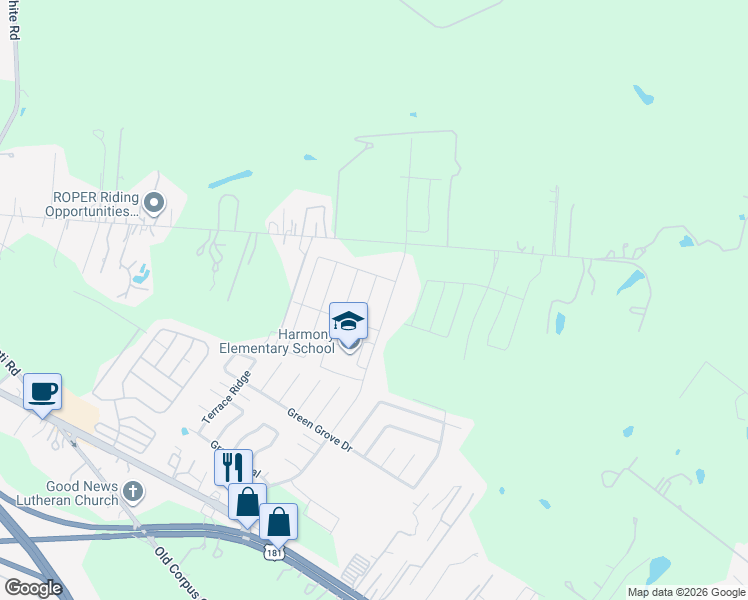 map of restaurants, bars, coffee shops, grocery stores, and more near 10563 green rock drive in San Antonio