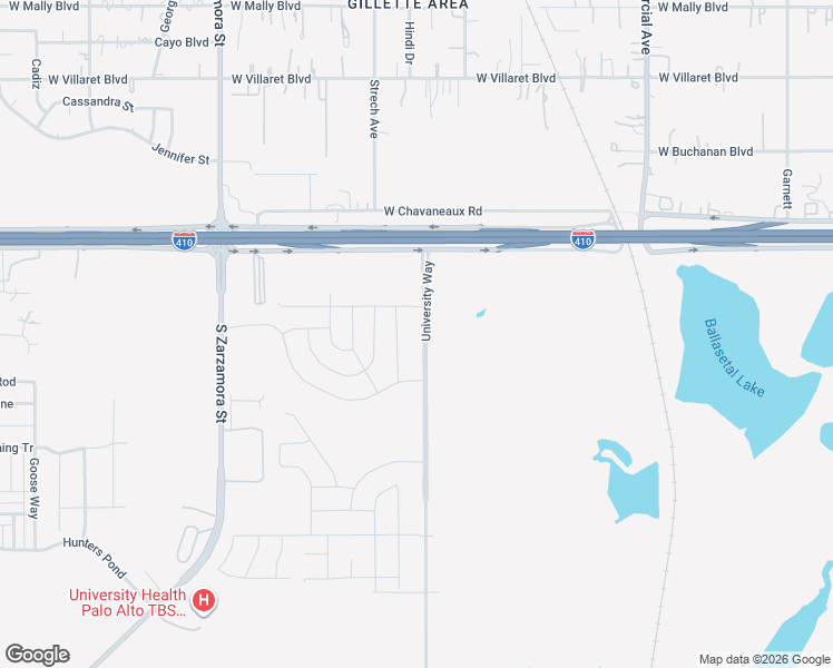 map of restaurants, bars, coffee shops, grocery stores, and more near University Way in San Antonio