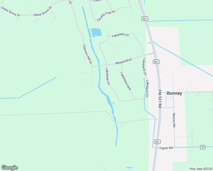 map of restaurants, bars, coffee shops, grocery stores, and more near 926 Lakeland Circle in Rosharon