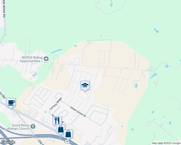 map of restaurants, bars, coffee shops, grocery stores, and more near 10407 Green Prairie in San Antonio