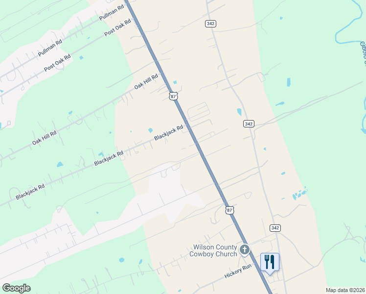 map of restaurants, bars, coffee shops, grocery stores, and more near 10161 U.S. 87 in La Vernia