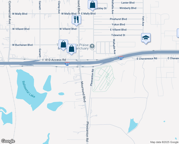 map of restaurants, bars, coffee shops, grocery stores, and more near 102 Emerald Ash in San Antonio