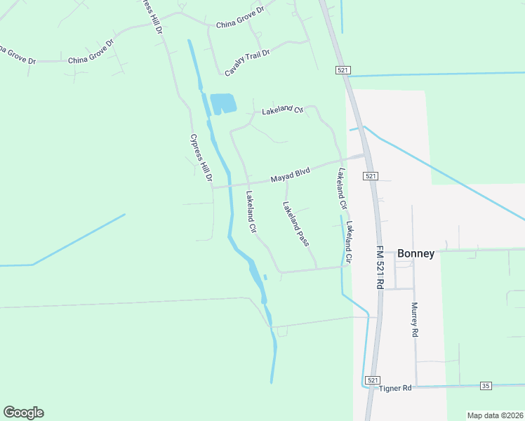 map of restaurants, bars, coffee shops, grocery stores, and more near 839 Lakeland Circle in Rosharon