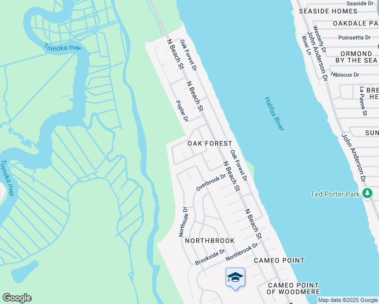 map of restaurants, bars, coffee shops, grocery stores, and more near 4 Walden Lane in Ormond Beach
