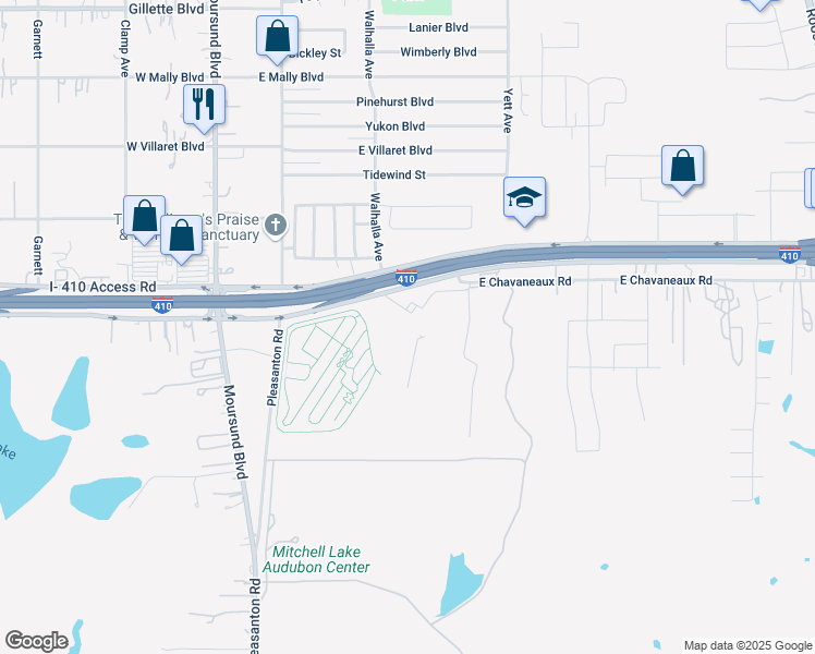 map of restaurants, bars, coffee shops, grocery stores, and more near 12200 South East Loop 410 in San Antonio