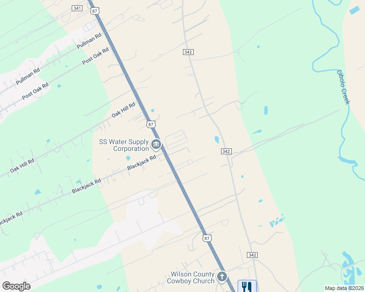 map of restaurants, bars, coffee shops, grocery stores, and more near 32 Sunny Loop in La Vernia