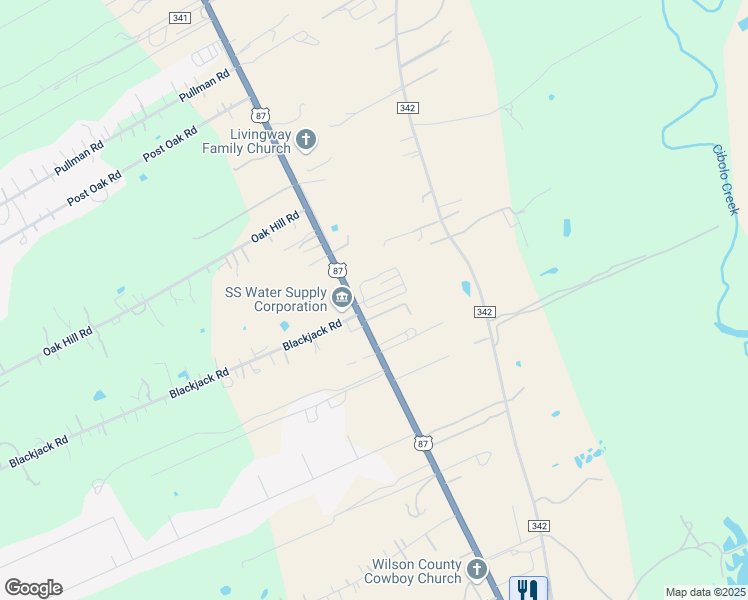 map of restaurants, bars, coffee shops, grocery stores, and more near 226 Sky Lane in La Vernia