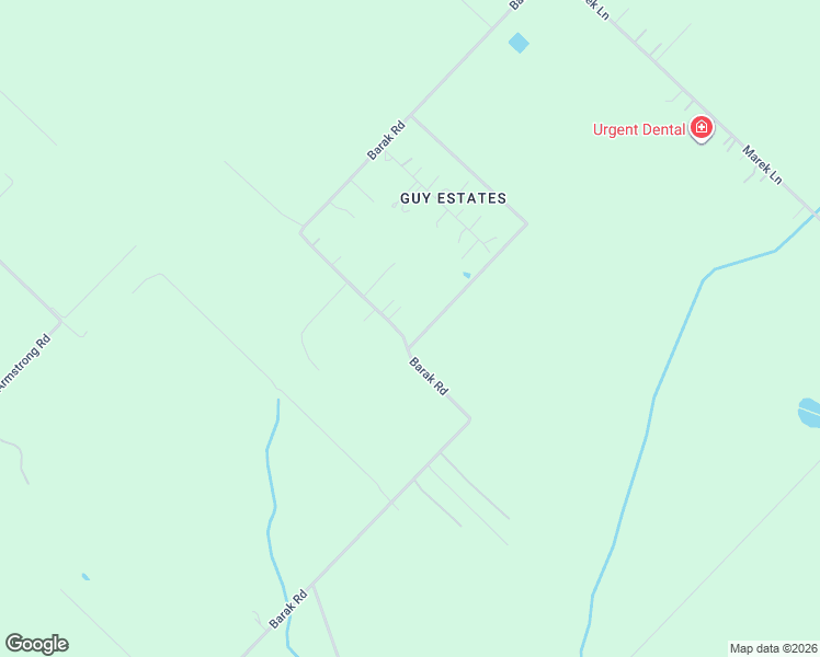 map of restaurants, bars, coffee shops, grocery stores, and more near 14611 Barek Road in Guy