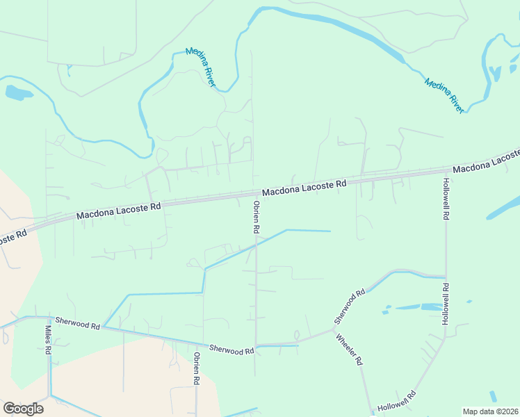 map of restaurants, bars, coffee shops, grocery stores, and more near 10130 Obrien Road in Atascosa