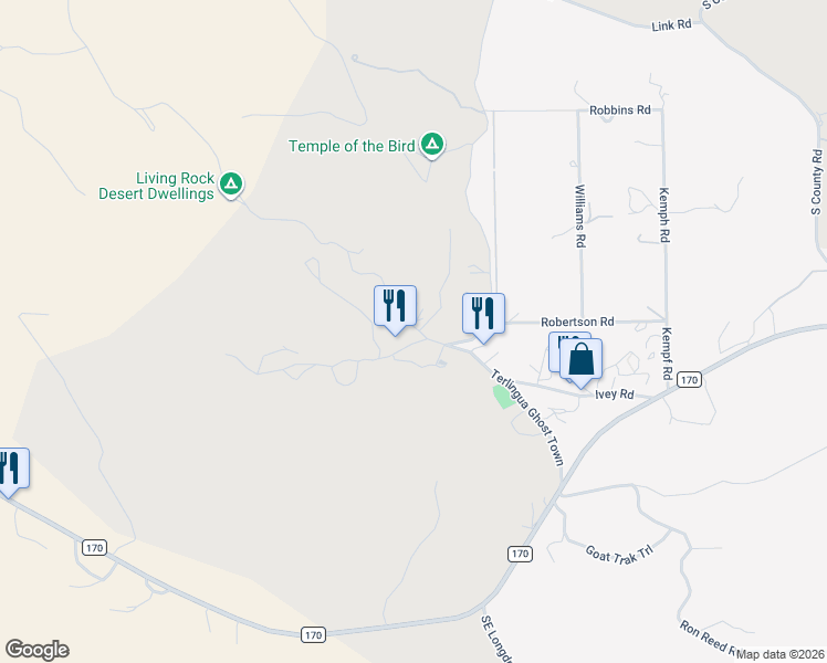 map of restaurants, bars, coffee shops, grocery stores, and more near in Terlingua