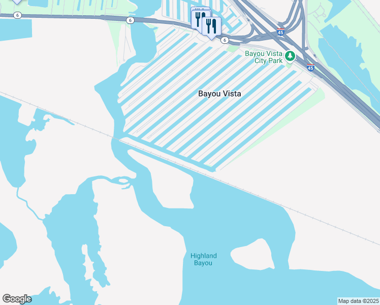 map of restaurants, bars, coffee shops, grocery stores, and more near 993 Bonita Drive in Hitchcock