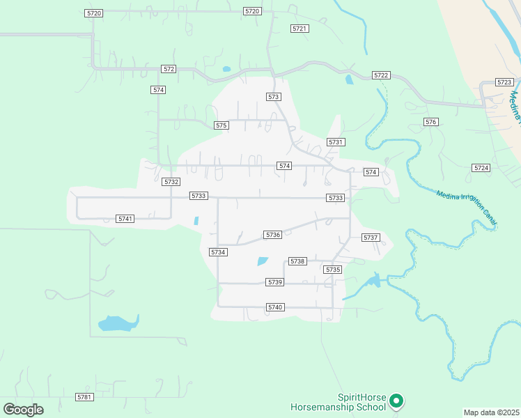 map of restaurants, bars, coffee shops, grocery stores, and more near 18814 County Road 5733 in Castroville