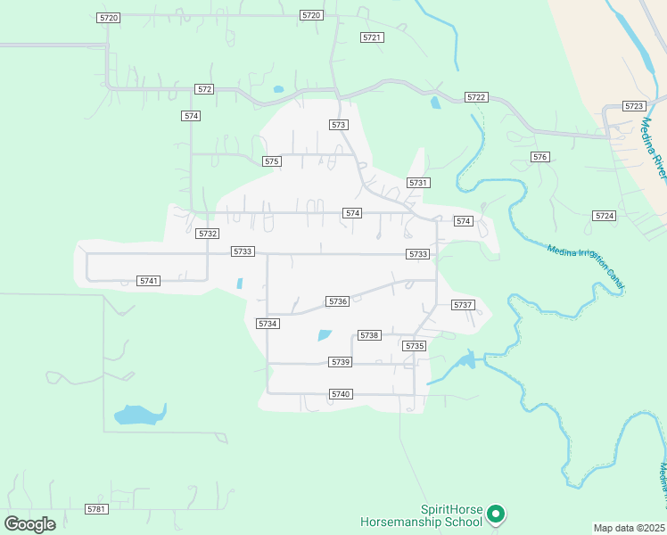 map of restaurants, bars, coffee shops, grocery stores, and more near 18814 County Road 5733 in Castroville