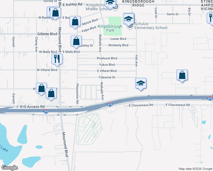 map of restaurants, bars, coffee shops, grocery stores, and more near in San Antonio