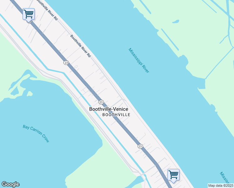 map of restaurants, bars, coffee shops, grocery stores, and more near 40846 Boothville River Road in Buras