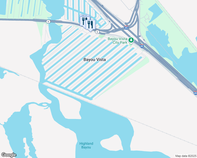 map of restaurants, bars, coffee shops, grocery stores, and more near 1044 Redfish Street in Hitchcock