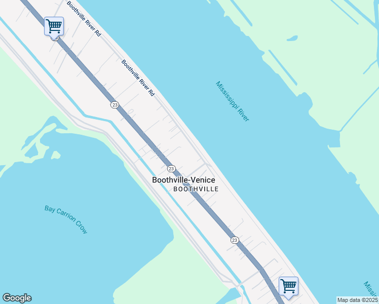 map of restaurants, bars, coffee shops, grocery stores, and more near 40846 Boothville River Road in Buras