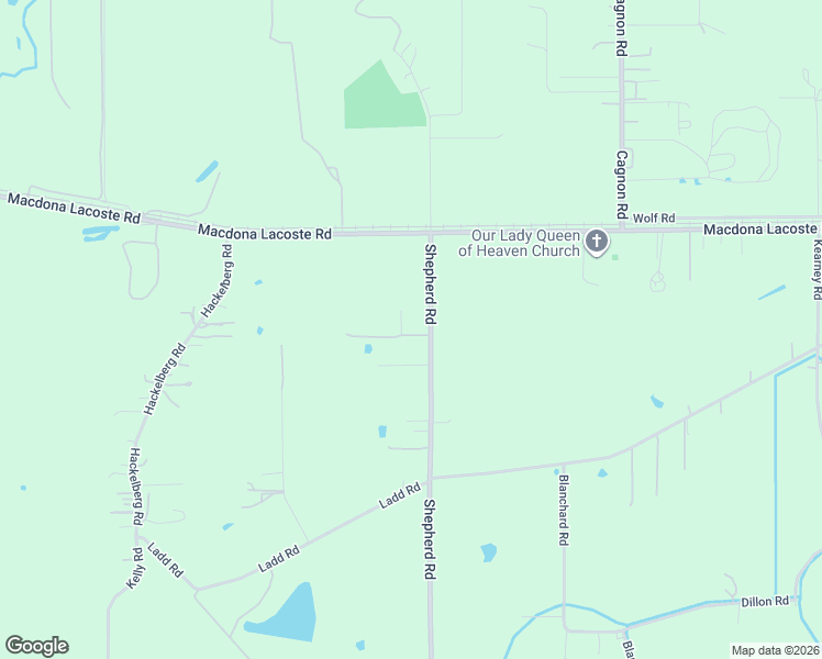 map of restaurants, bars, coffee shops, grocery stores, and more near 10025 Shepherd Road in Atascosa