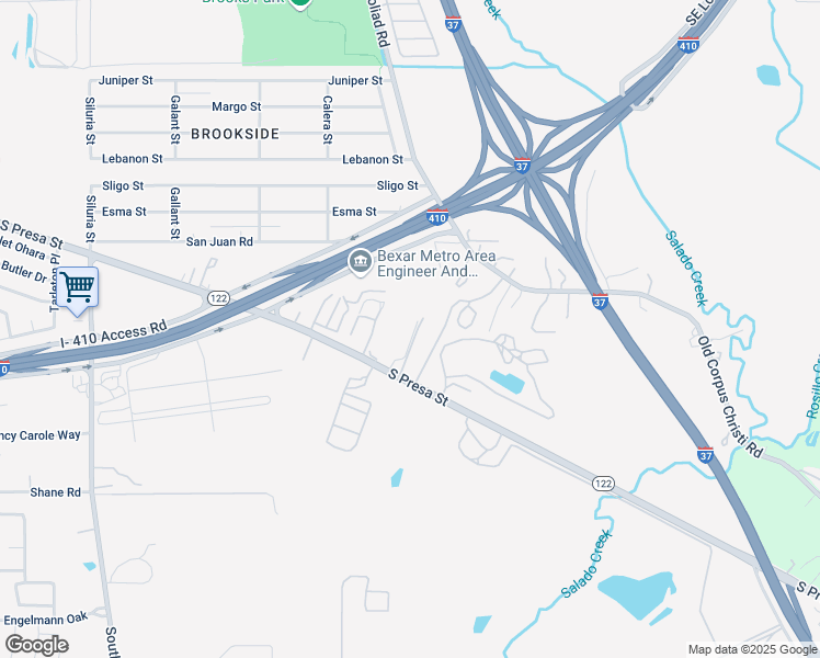 map of restaurants, bars, coffee shops, grocery stores, and more near 9626 Us Highway 181 North in San Antonio