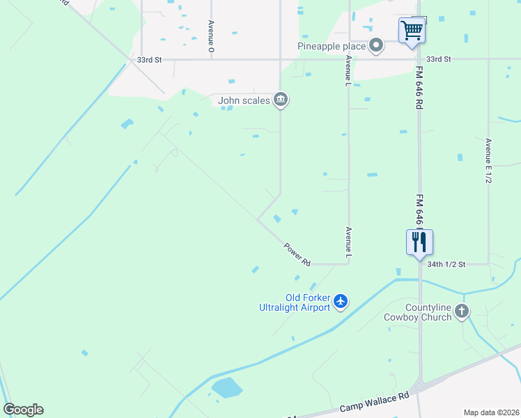 map of restaurants, bars, coffee shops, grocery stores, and more near 8434 Avenue M in Santa Fe