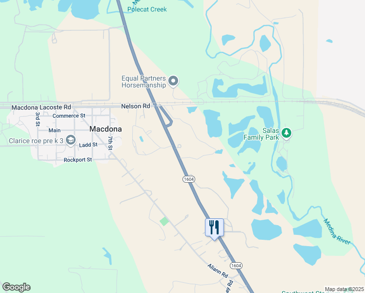 map of restaurants, bars, coffee shops, grocery stores, and more near 9890 East Charles William Anderson Loop in Atascosa