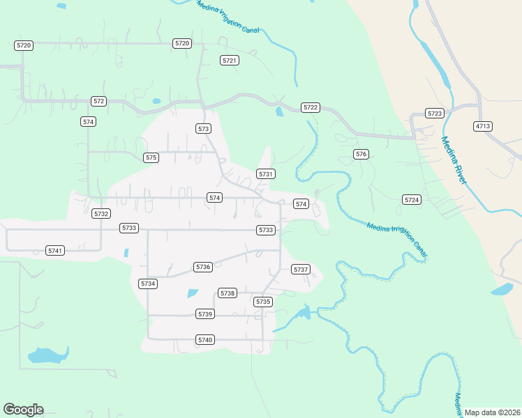 map of restaurants, bars, coffee shops, grocery stores, and more near 402 County Road 574 in Castroville