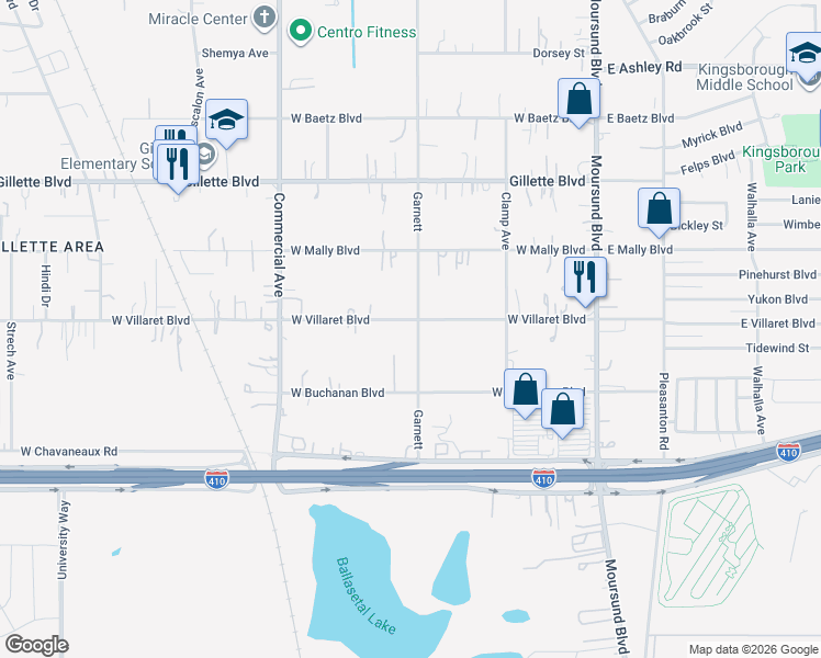 map of restaurants, bars, coffee shops, grocery stores, and more near 400 West Villaret Boulevard in San Antonio