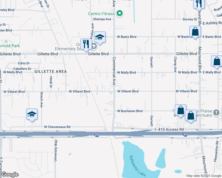 map of restaurants, bars, coffee shops, grocery stores, and more near 4235 Commercial Avenue in San Antonio