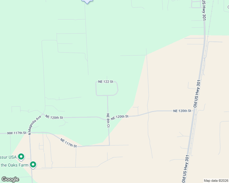 map of restaurants, bars, coffee shops, grocery stores, and more near 12160 Northeast 10th Terrace in Ocala