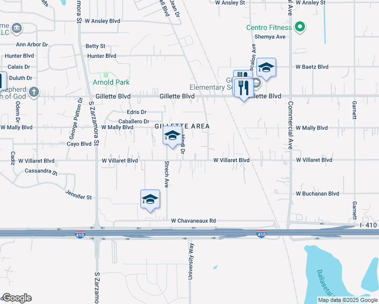 map of restaurants, bars, coffee shops, grocery stores, and more near 9422 Wobaker Circle in San Antonio
