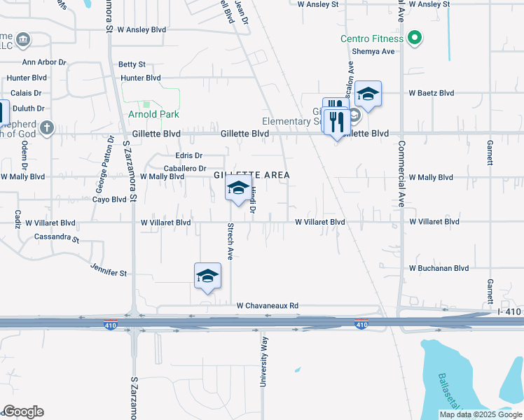 map of restaurants, bars, coffee shops, grocery stores, and more near 9422 Wobaker Circle in San Antonio