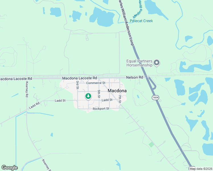 map of restaurants, bars, coffee shops, grocery stores, and more near 10220 Commerce Street in Atascosa