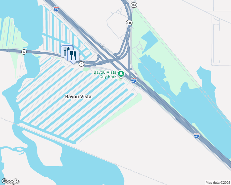 map of restaurants, bars, coffee shops, grocery stores, and more near 1008 Redfish Street in Hitchcock