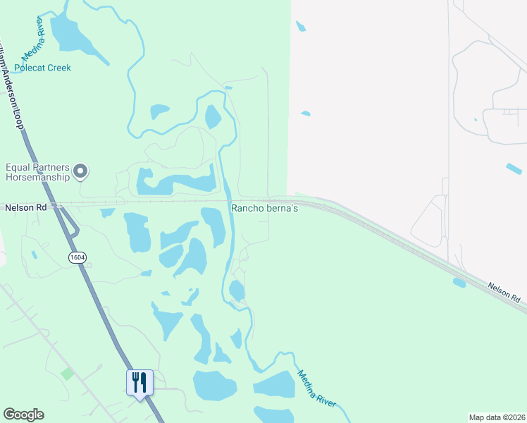 map of restaurants, bars, coffee shops, grocery stores, and more near 9221 Nelson Road in San Antonio