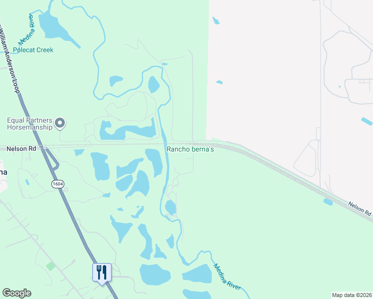 map of restaurants, bars, coffee shops, grocery stores, and more near 9221 Nelson Road in San Antonio
