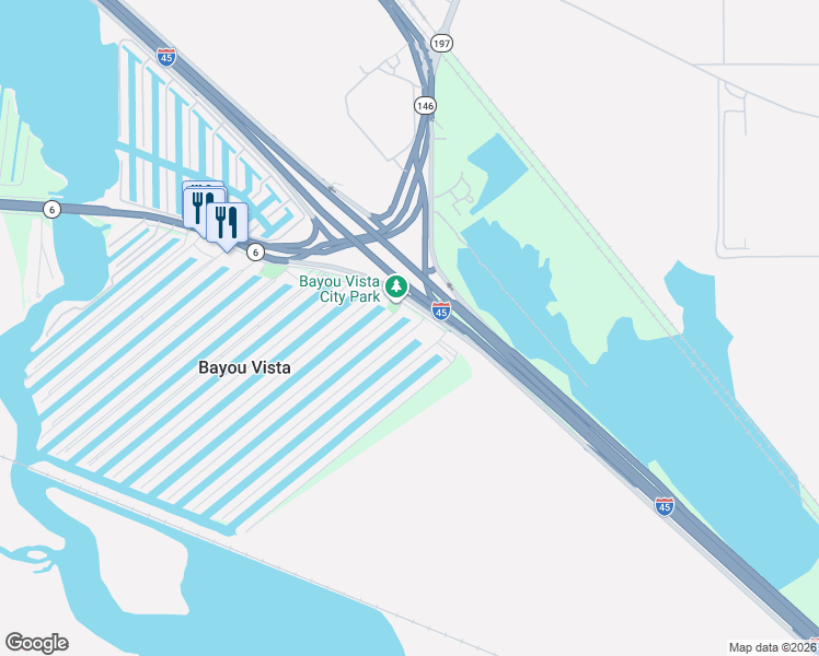 map of restaurants, bars, coffee shops, grocery stores, and more near 996 Redfish Street in Hitchcock