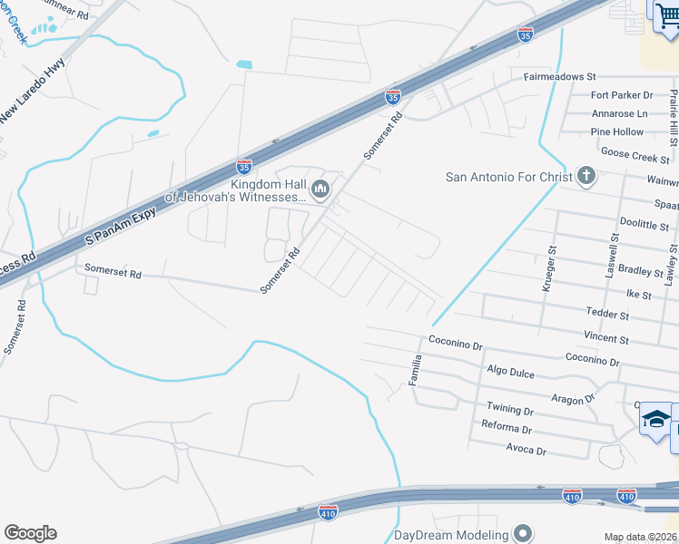 map of restaurants, bars, coffee shops, grocery stores, and more near 9402 Graze Branch in San Antonio