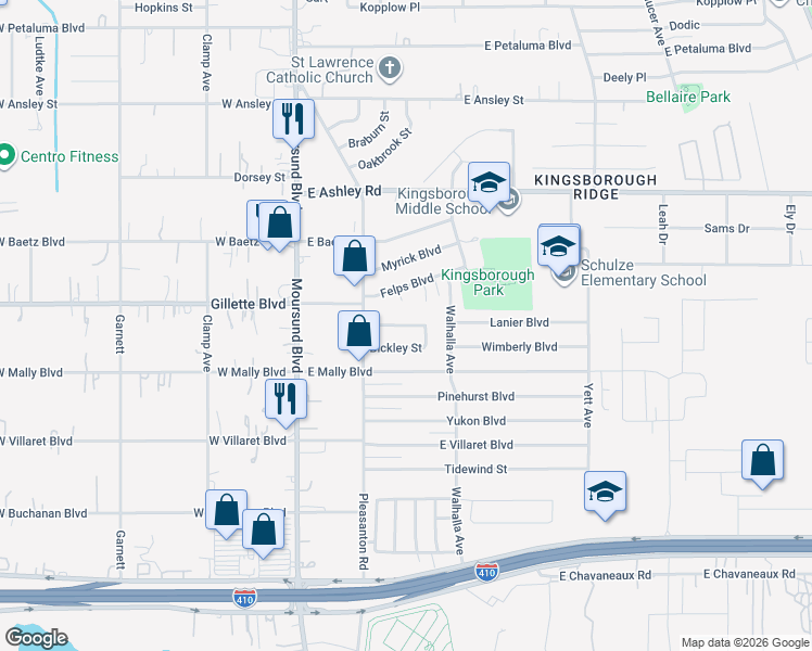 map of restaurants, bars, coffee shops, grocery stores, and more near 256 Beam Boulevard in San Antonio