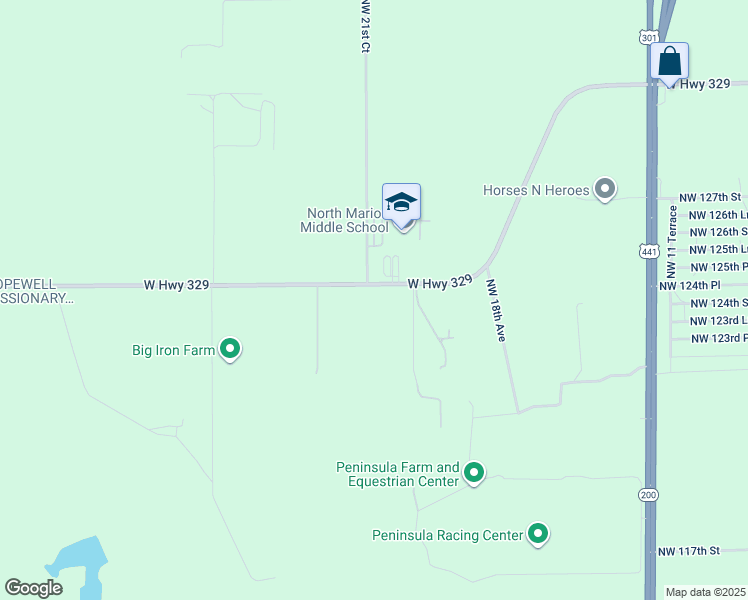 map of restaurants, bars, coffee shops, grocery stores, and more near 2374 West Highway 329 in Citra