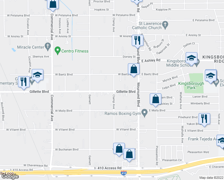 map of restaurants, bars, coffee shops, grocery stores, and more near 9223 Clamp Avenue in San Antonio