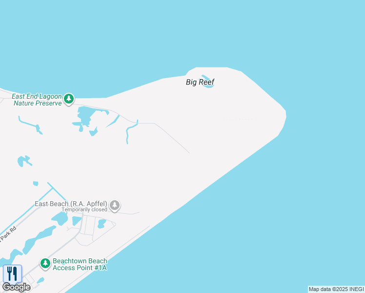 map of restaurants, bars, coffee shops, grocery stores, and more near 1929 Boddeker Road in Galveston