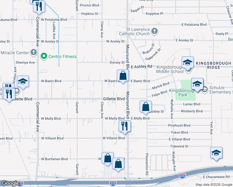 map of restaurants, bars, coffee shops, grocery stores, and more near in San Antonio