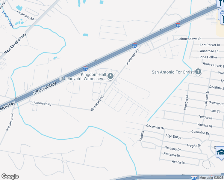 map of restaurants, bars, coffee shops, grocery stores, and more near 4019 Somers Crest in San Antonio