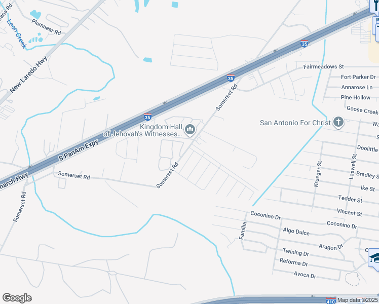 map of restaurants, bars, coffee shops, grocery stores, and more near 4019 Somers Crest in San Antonio