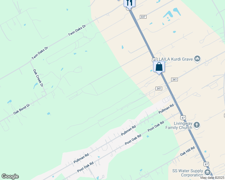 map of restaurants, bars, coffee shops, grocery stores, and more near Marine Lane in La Vernia