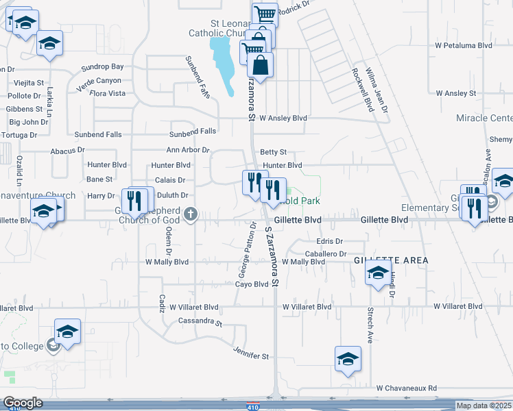 map of restaurants, bars, coffee shops, grocery stores, and more near 9155 South Zarzamora Street in San Antonio