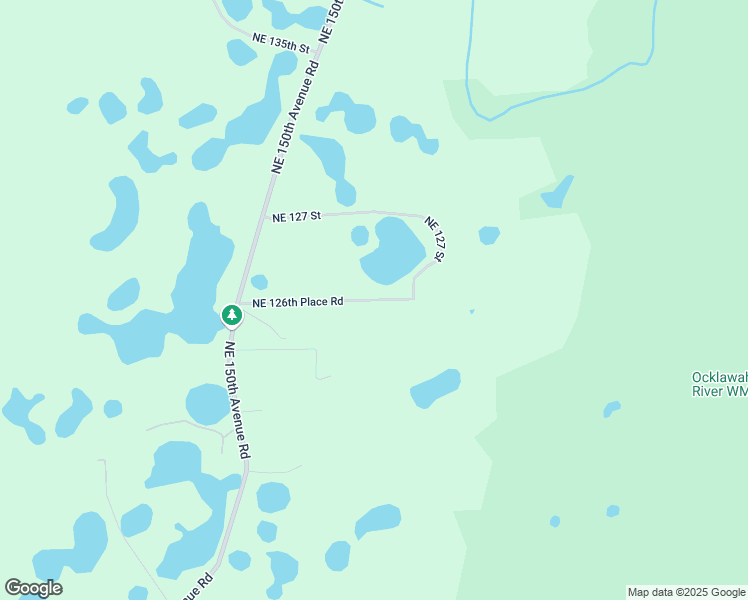 map of restaurants, bars, coffee shops, grocery stores, and more near Northeast 126th Place Road in Fort McCoy