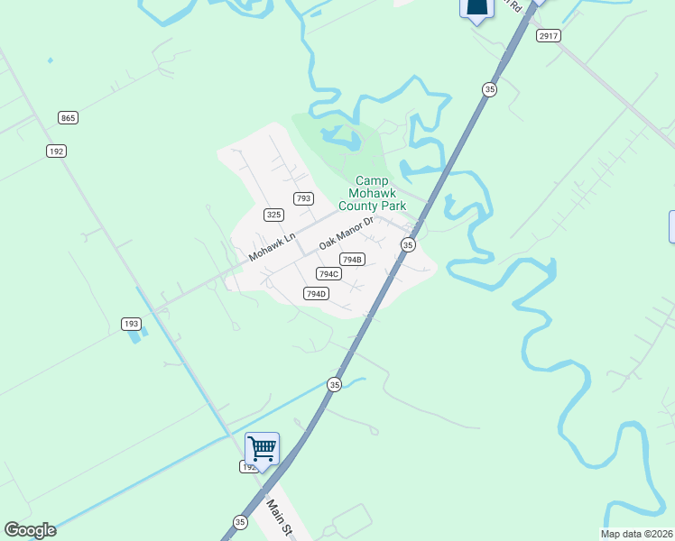 map of restaurants, bars, coffee shops, grocery stores, and more near 73 Shady Oak Court in Alvin