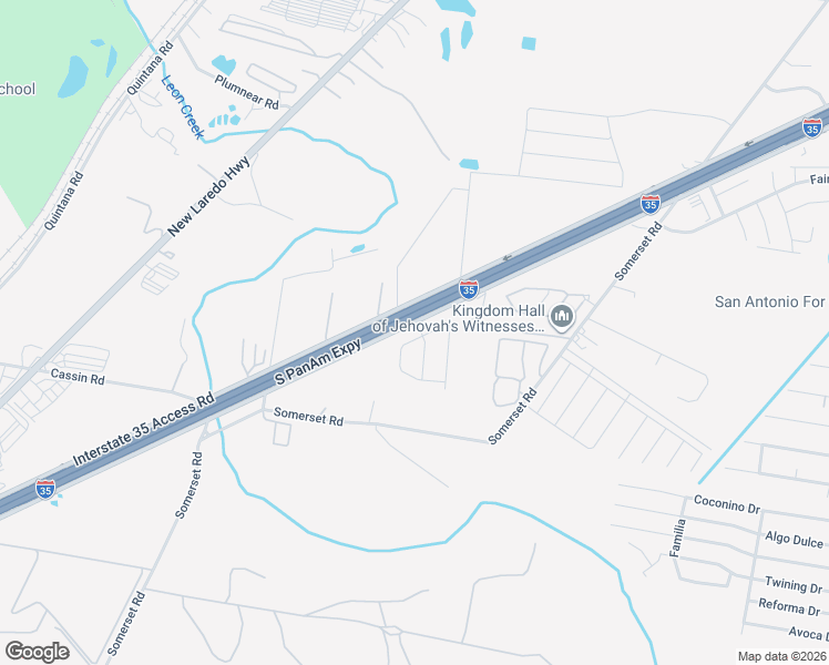map of restaurants, bars, coffee shops, grocery stores, and more near 8978-9098 Interstate 35 Access Road in San Antonio